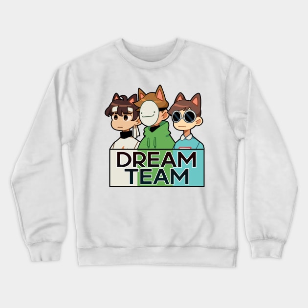The Dream Team w/Cat-ears Crewneck Sweatshirt by SaucyBandit